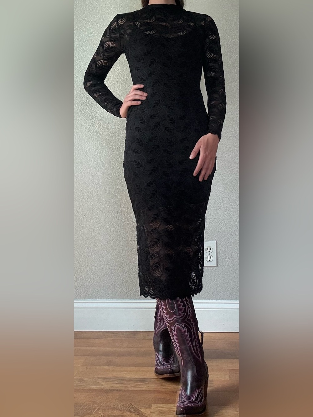 Steven Madden Black Lace Dress